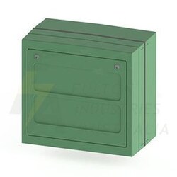 FPB13127V2DG green fibreglass pillar cabinet with two doors